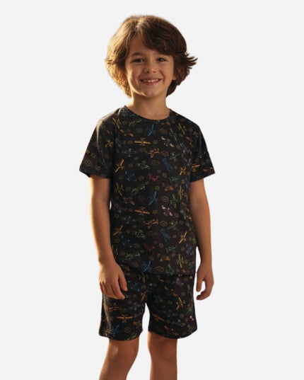 Pijama De Niño Camiseta + Pantaloneta Ref. 43502-021