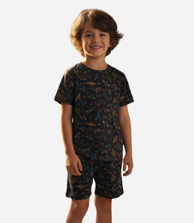Pijama De Niño Camiseta + Pantaloneta Ref. 43502-021