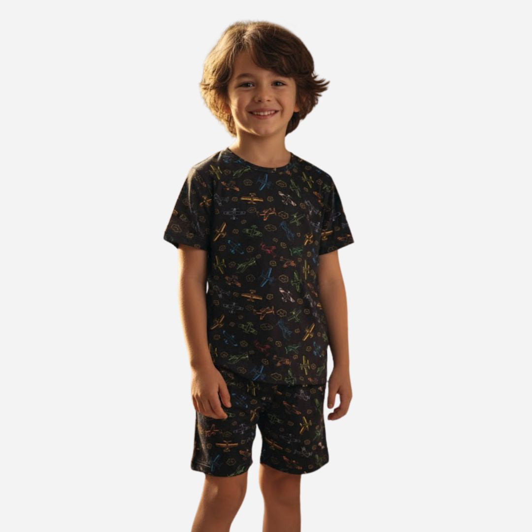 Pijama De Niño Camiseta + Pantaloneta Ref. 43502-021