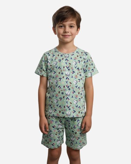 Pijama De Niño Camiseta + Pantaloneta Ref. 43502-022