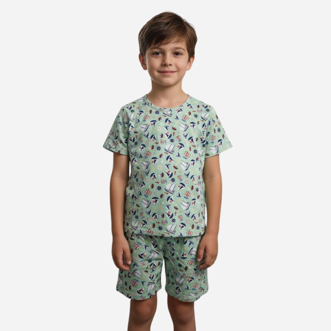 Pijama De Niño Camiseta + Pantaloneta Ref. 43502-022