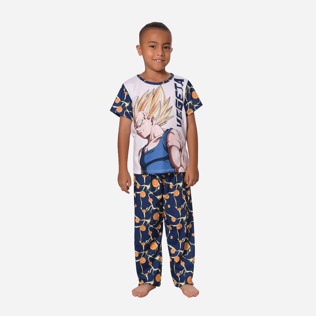 Pijama Corto Para Niños De Dragon Ball - 100% Algodón, Diseño Temático