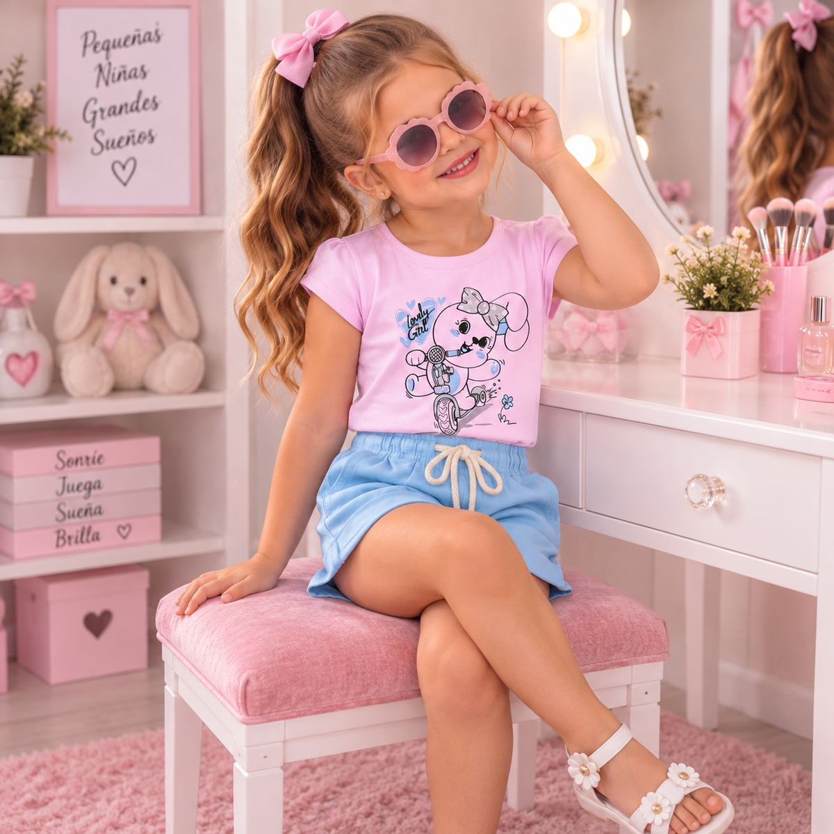 Conjunto de Niña Blusa + Short Ref. 44015-002