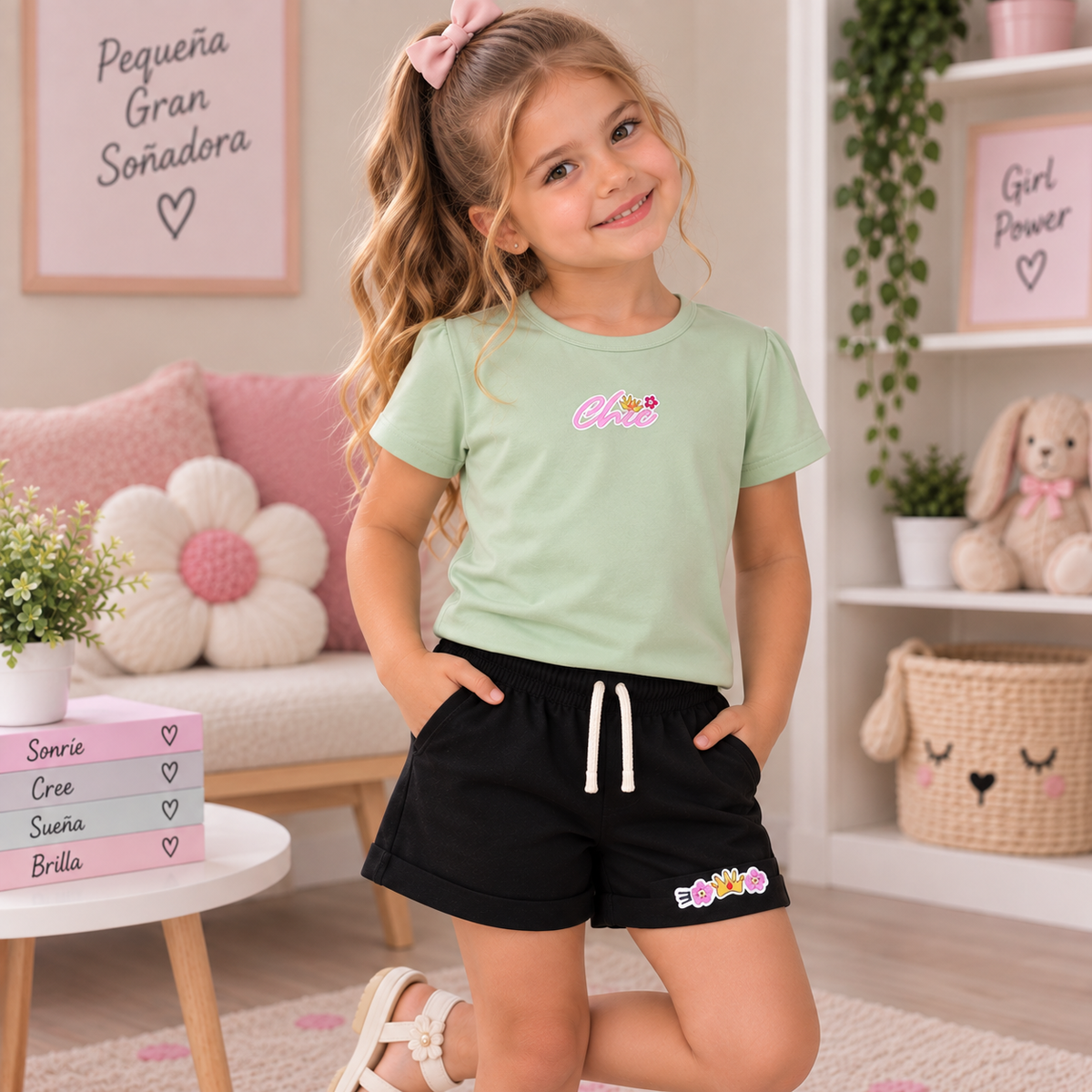 Conjunto de Niña Blusa + Short Ref. 44016-002-1