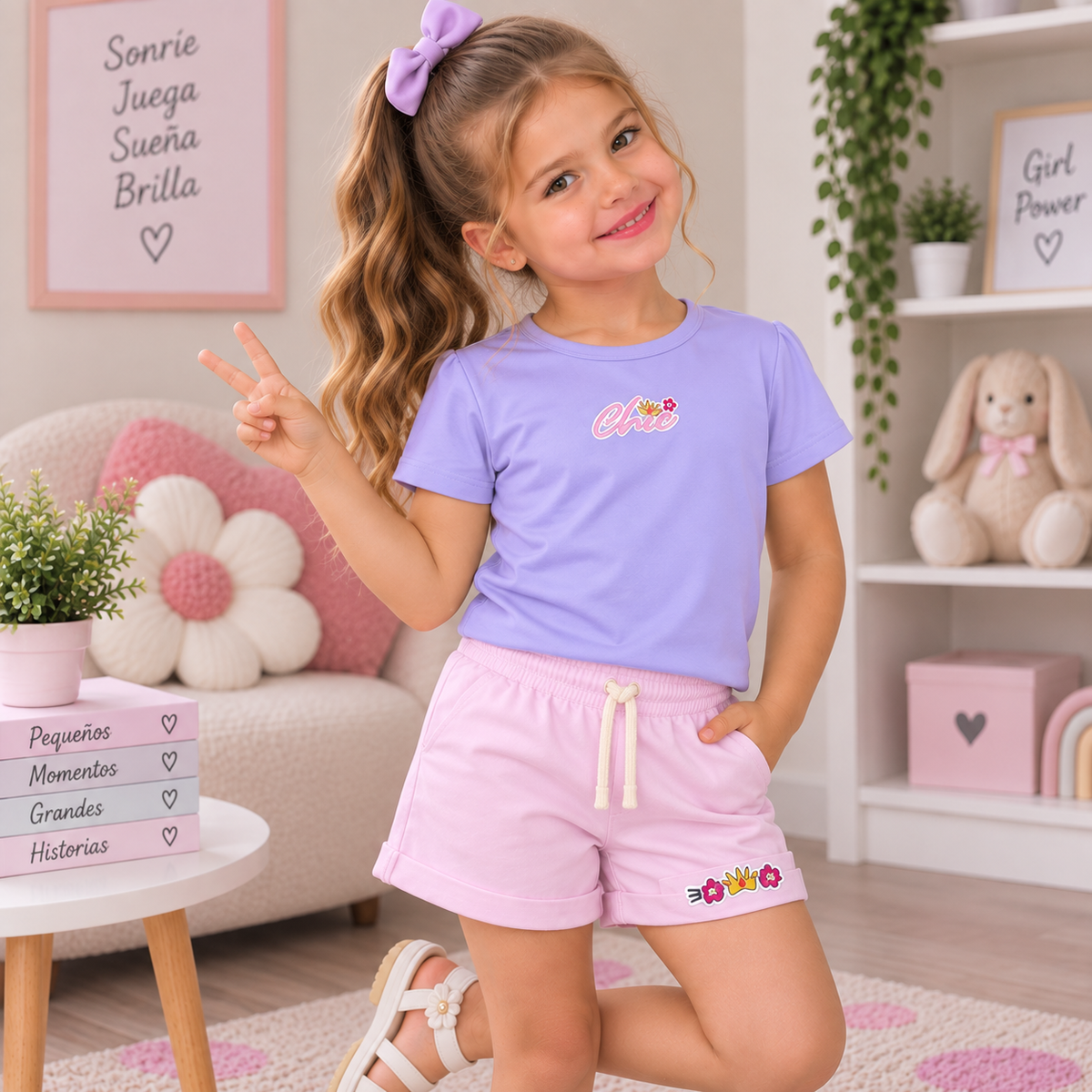 Conjunto de Niña Blusa + Short Ref. 44016-002-1
