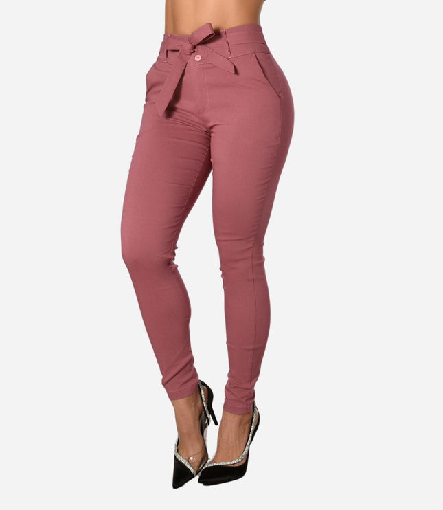 Pantalón De Dama Con Anudado Ref. 472
