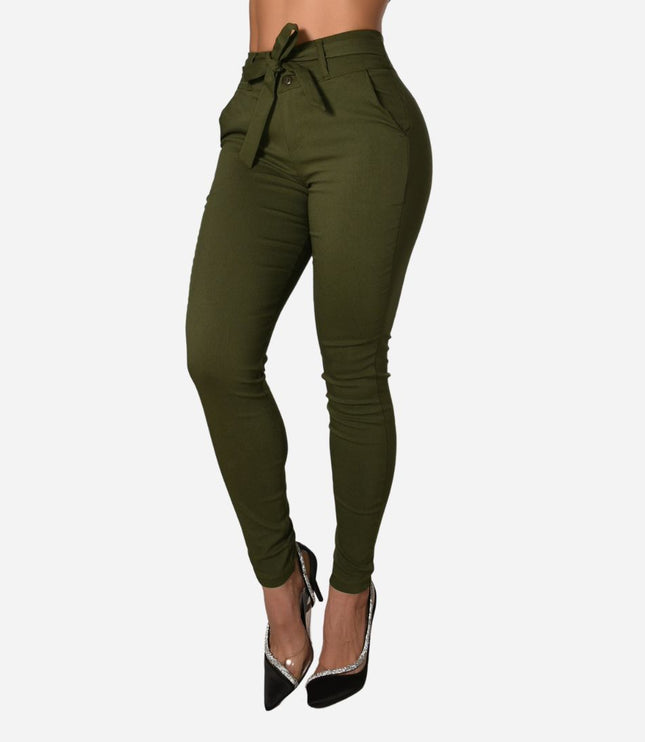 Pantalón De Dama Con Anudado Ref. 472
