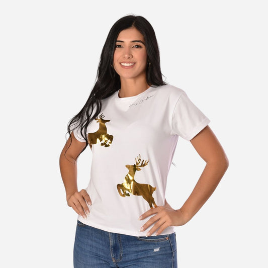 Camiseta Navideña de Dama Ref. 51037-032