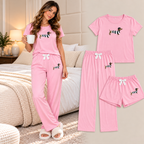 Trío de Pijama de Dama Blusa + Pantalón + Short Ref. 514051-004