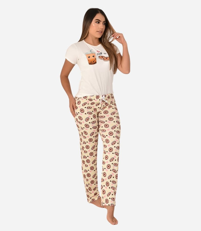 Pijama De Dama Blusa + Pantalon Ref. 51401-021