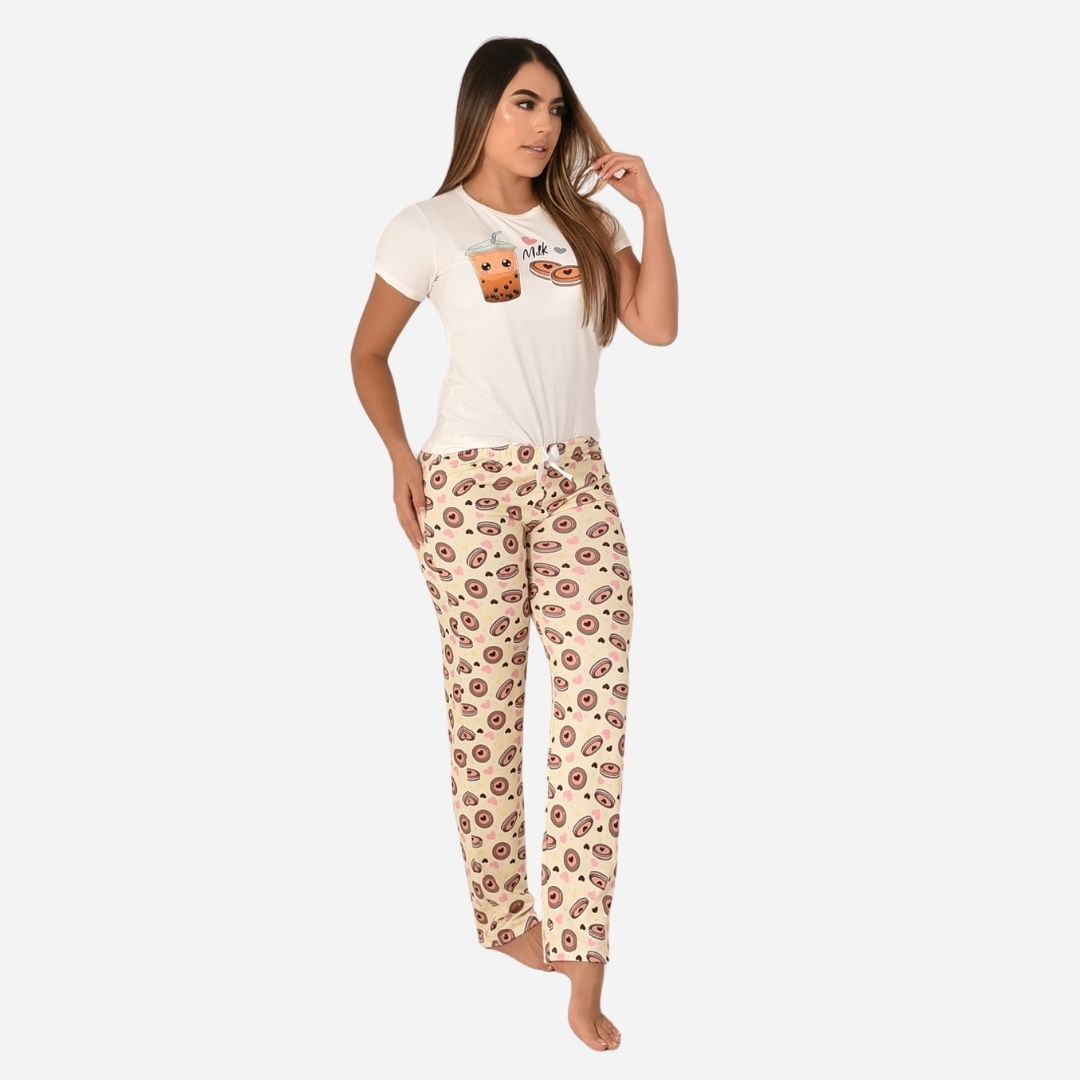 Pijama De Dama Blusa + Pantalon Ref. 51401-021