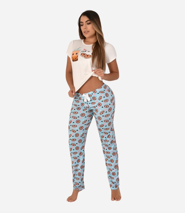Pijama De Dama Blusa + Pantalon Ref. 51401-021