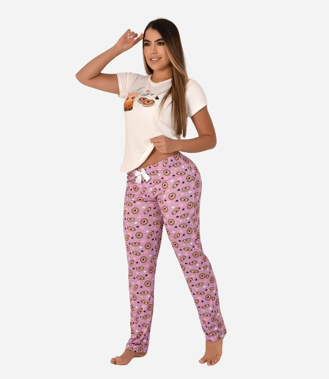 Pijama De Dama Blusa + Pantalon Ref. 51401-021