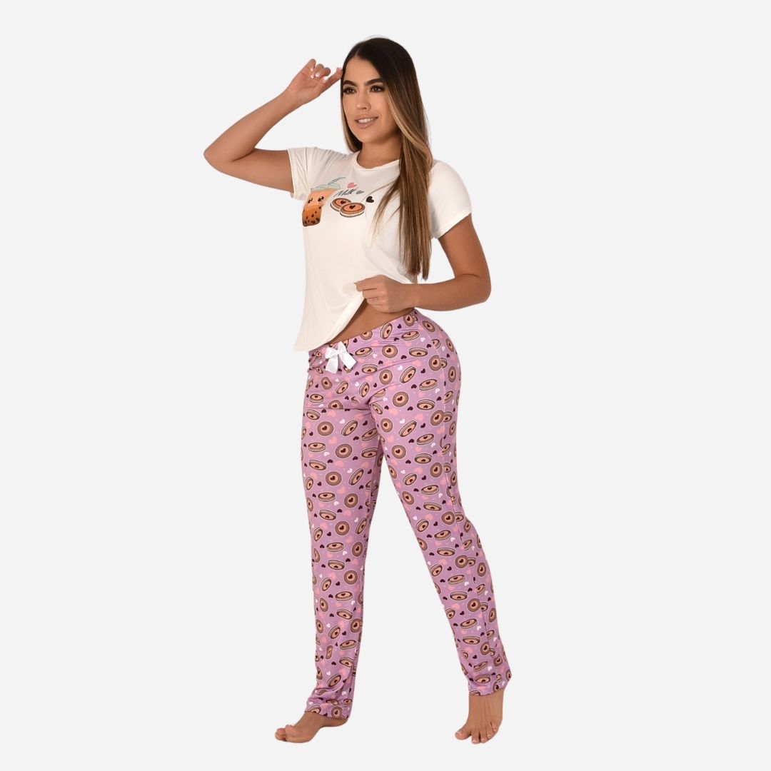 Pijama De Dama Blusa + Pantalon Ref. 51401-021