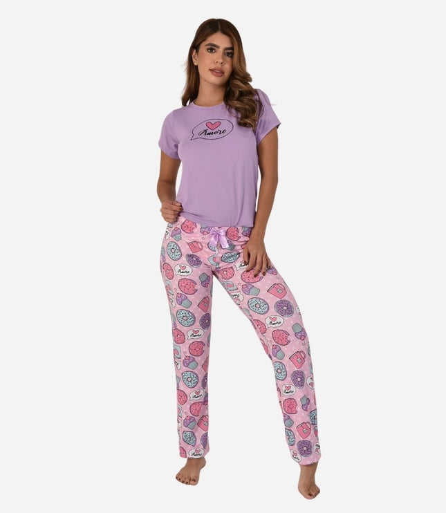 Pijama De Dama Blusa + Pantalon Ref. 51401-034