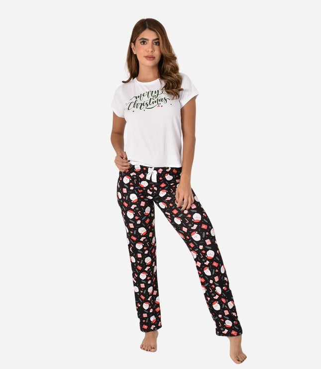 Pijama De Dama Navideña Camiseta + Pantalon Ref. 51401-040