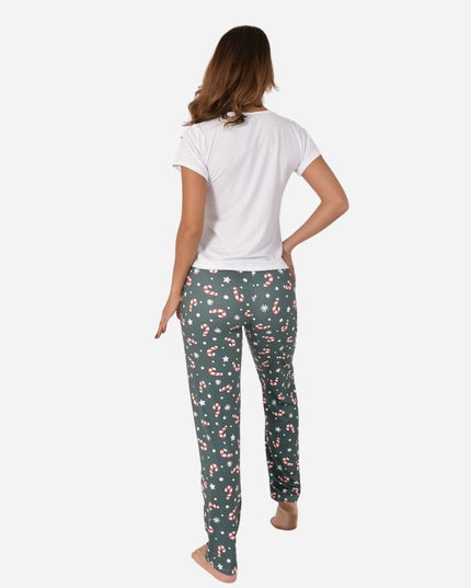 Pijama De Dama Navideña Camiseta + Pantalon Ref. 51401-043