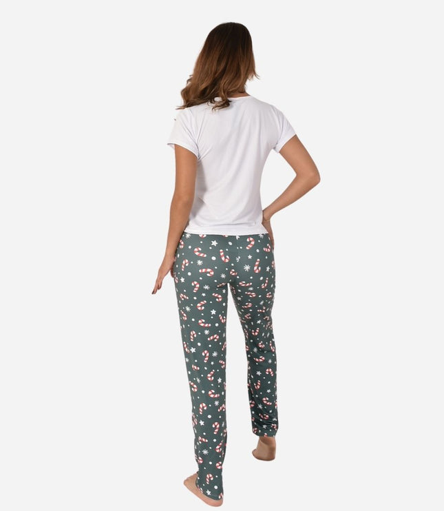 Pijama De Dama Navideña Camiseta + Pantalon Ref. 51401-043