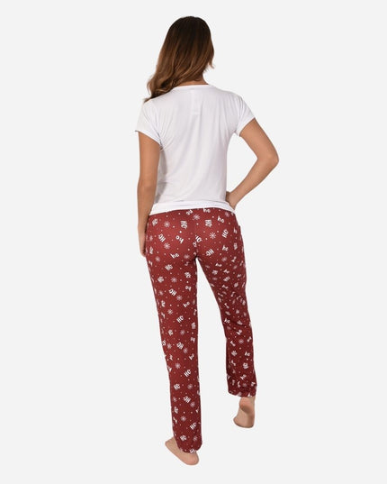 Pijama De Dama Navideña Camiseta + Pantalon Ref. 51401-045