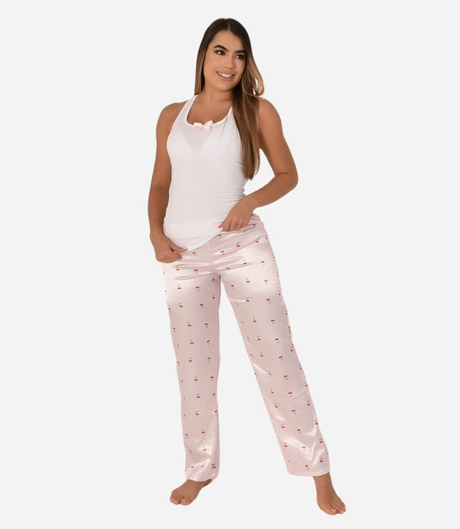 Pijama De Dama Satin Blusa + Pantalon Ref. 514081