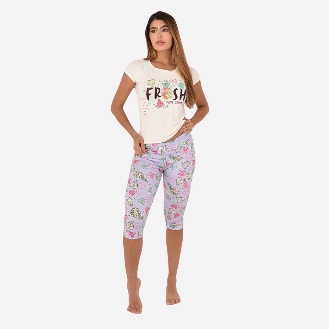 Pijama Blusa + Capri Ref. 51433-001