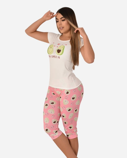 Pijama De Dama Blusa + Capri Ref. 51433-002