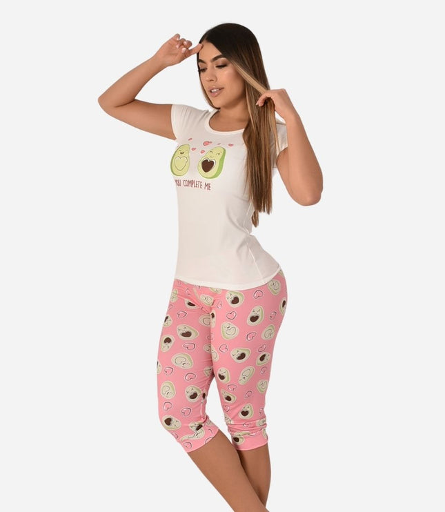 Pijama De Dama Blusa + Capri Ref. 51433-002