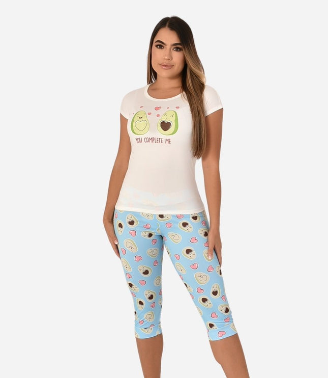 Pijama De Dama Blusa + Capri Ref. 51433-002