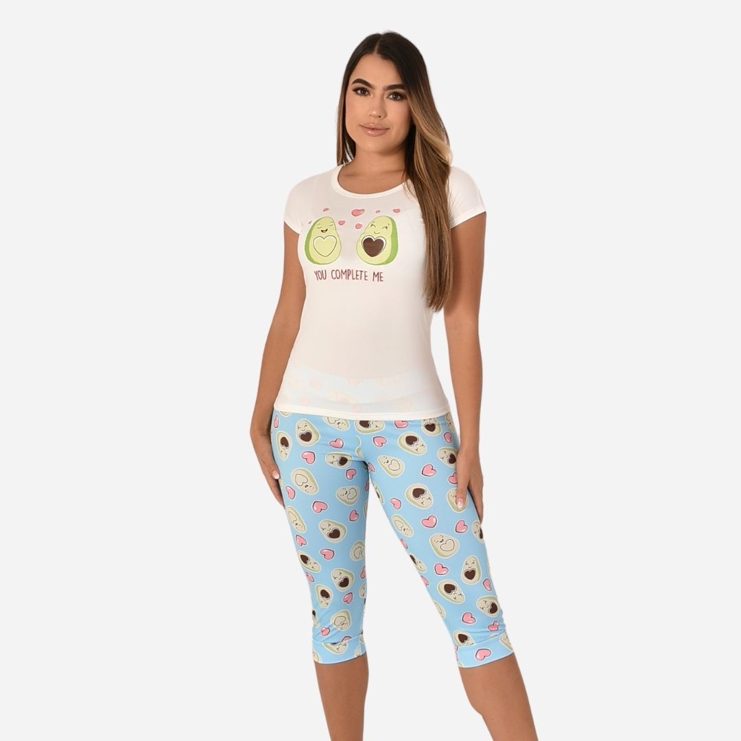 Pijama De Dama Blusa + Capri Ref. 51433-002