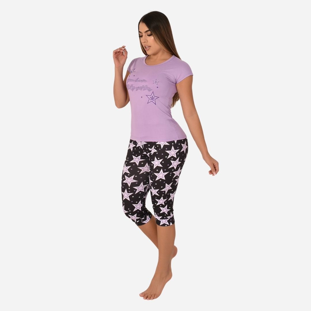 Pijama de Dama Blusa + Capri Ref. 51433-003