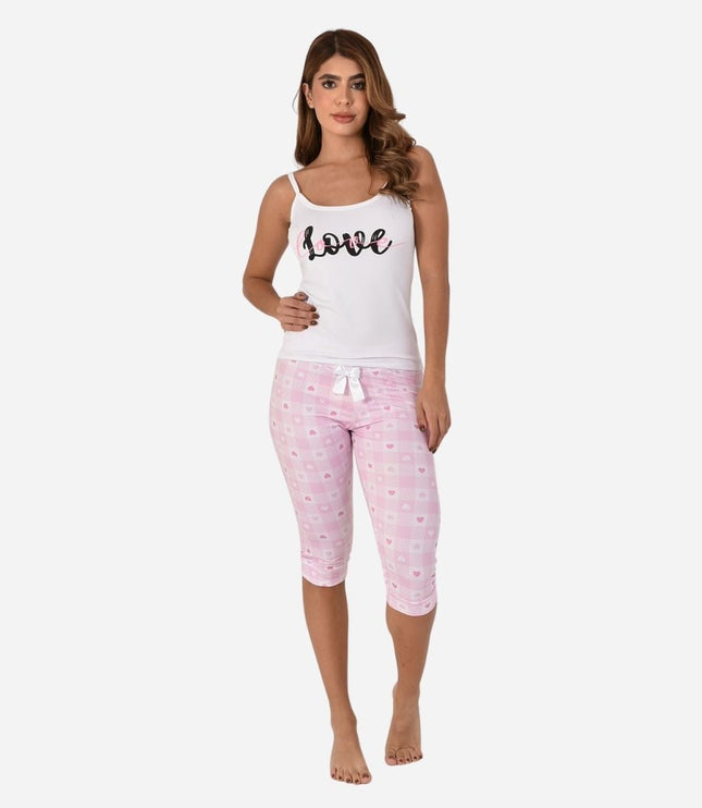 Pijama de Dama Blusa + Capri Ref. 51434-007