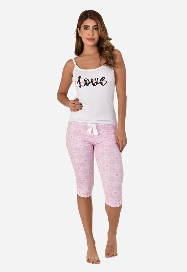 Pijama de Dama Blusa + Capri Ref. 51434-007