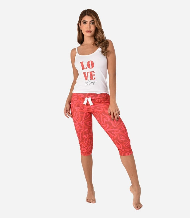 Pijama de Dama Blusa + Capri Ref. 51434-010