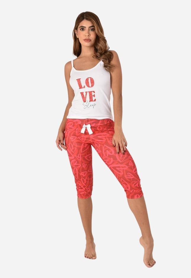 Pijama de Dama Blusa + Capri Ref. 51434-010