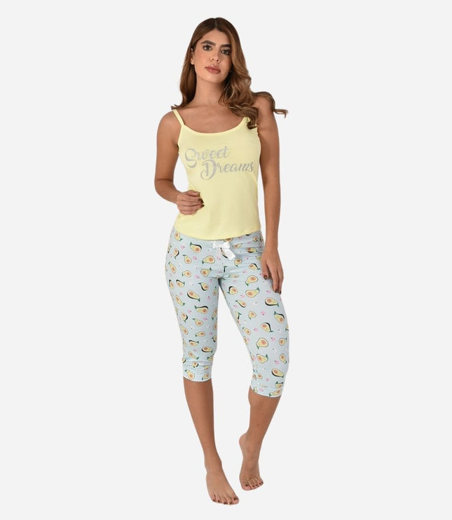 Pijama de Dama Blusa + Capri Ref. 51434-013