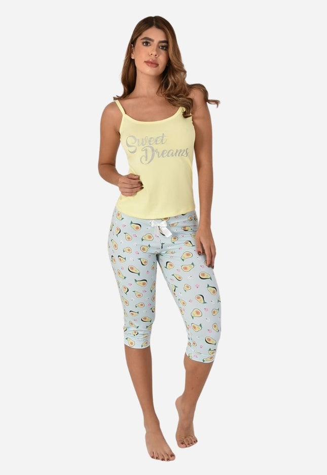Pijama de Dama Blusa + Capri Ref. 51434-013