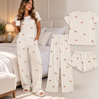 Trío de Pijama de Dama Blusa + Pantalón + Short Ref. 514051-003