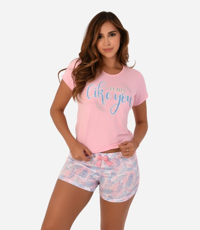Pijama de Dama Blusa + Short Ref. 51451-043