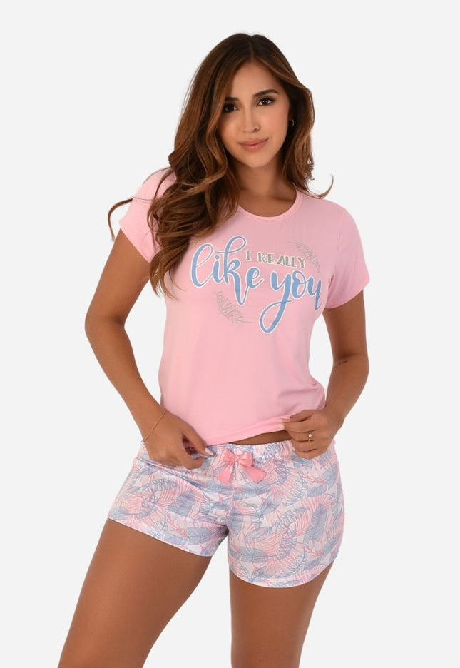Pijama de Dama Blusa + Short Ref. 51451-043