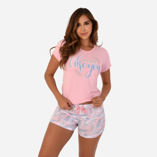 Pijama de Dama Blusa + Short Ref. 51451-043