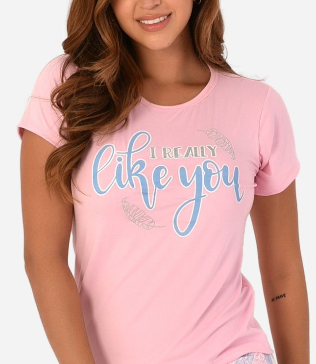 Pijama de Dama Blusa + Short Ref. 51451-043