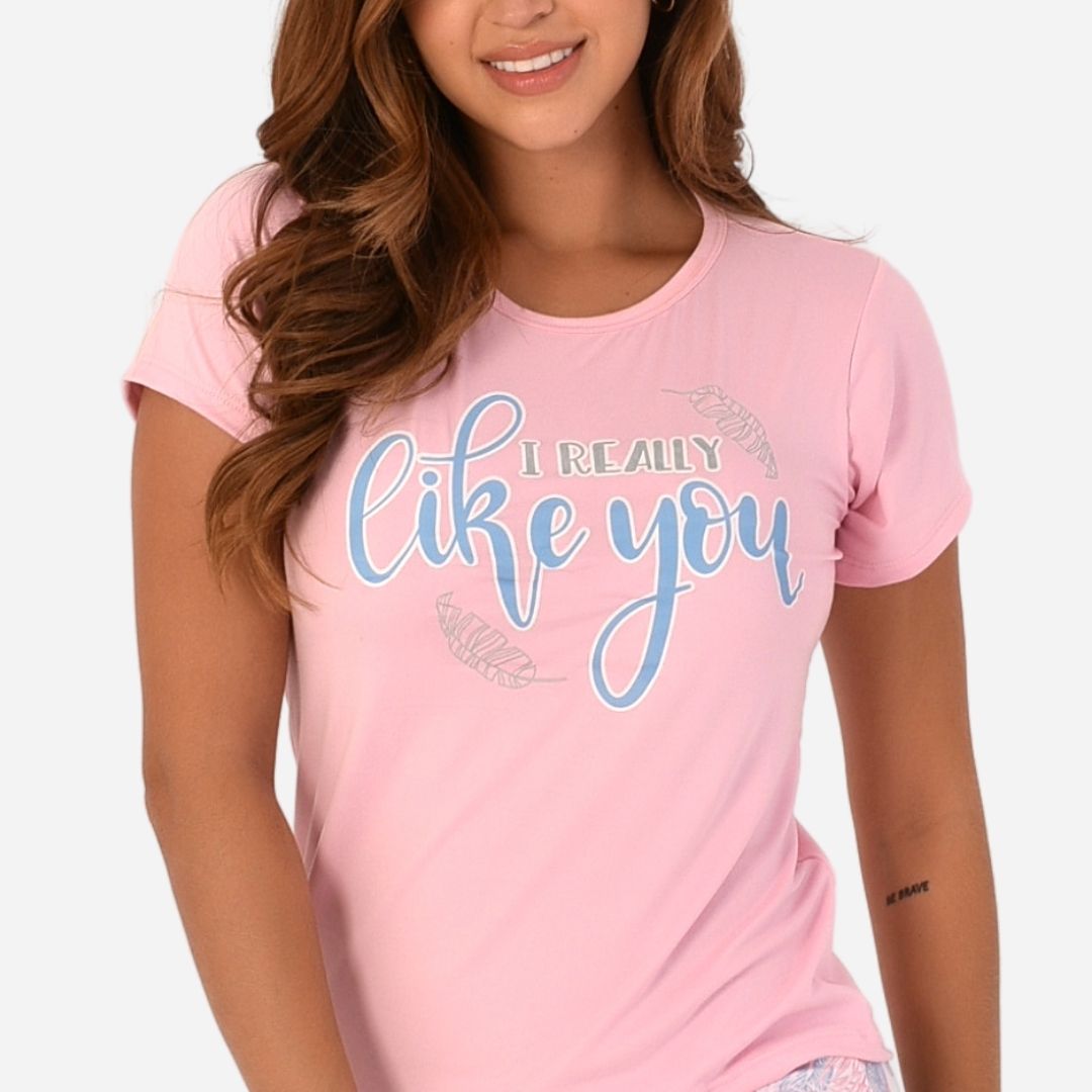 Pijama de Dama Blusa + Short Ref. 51451-043