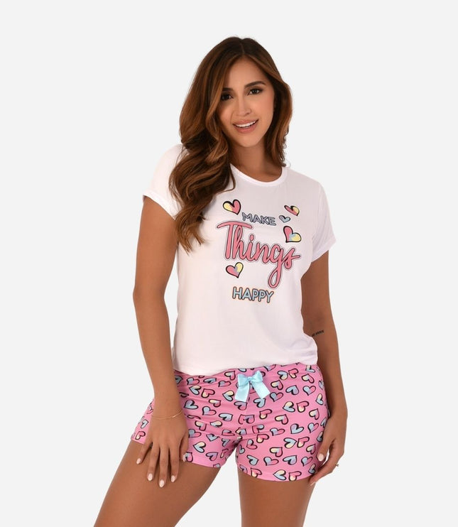 Pijama de Dama Blusa + Short Ref. 51451-051