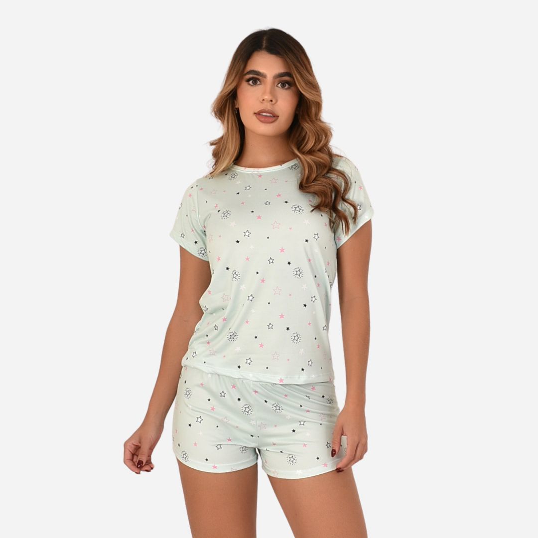 Pijama de Dama Blusa + Short Ref. 51451-059