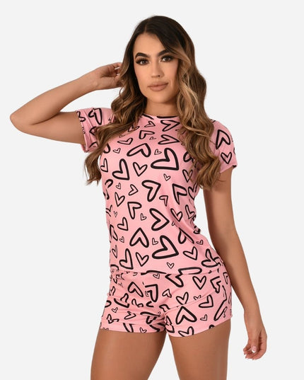 Pijama de Dama Blusa + Short Ref. 51451-063