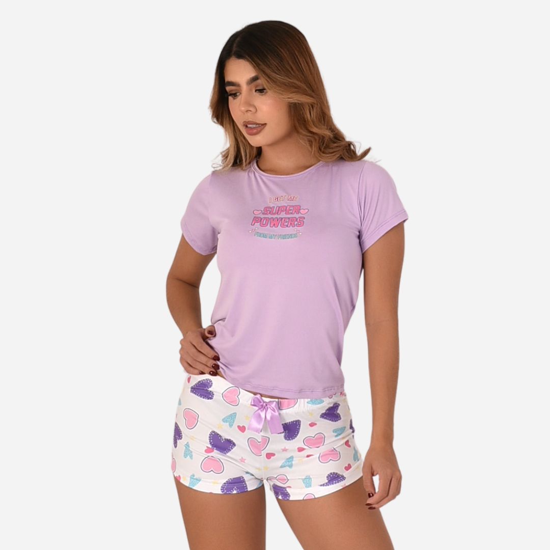 Pijama de Dama Blusa + Short Ref. 51451-066