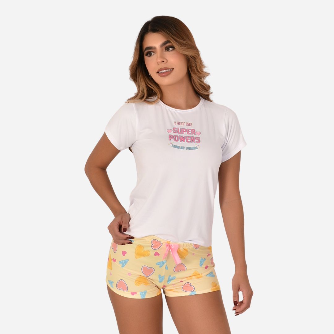 Pijama de Dama Blusa + Short Ref. 51451-066