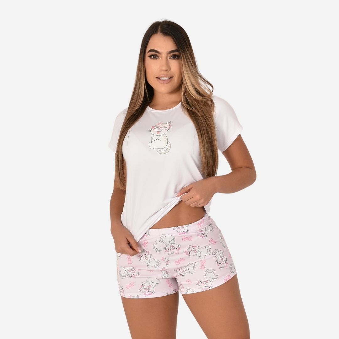 Pijama De Dama Blusa + Short Ref. 51451-067