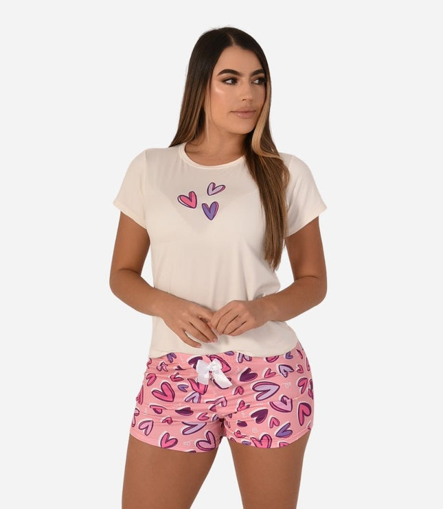 Pijama De Dama Blusa + Short Ref. 51451-069