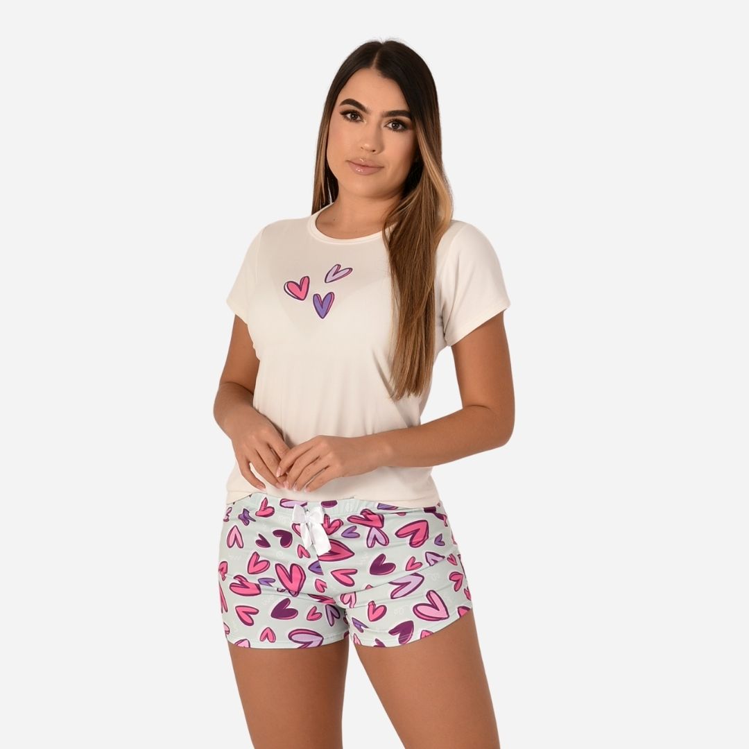 Pijama De Dama Blusa + Short Ref. 51451-069